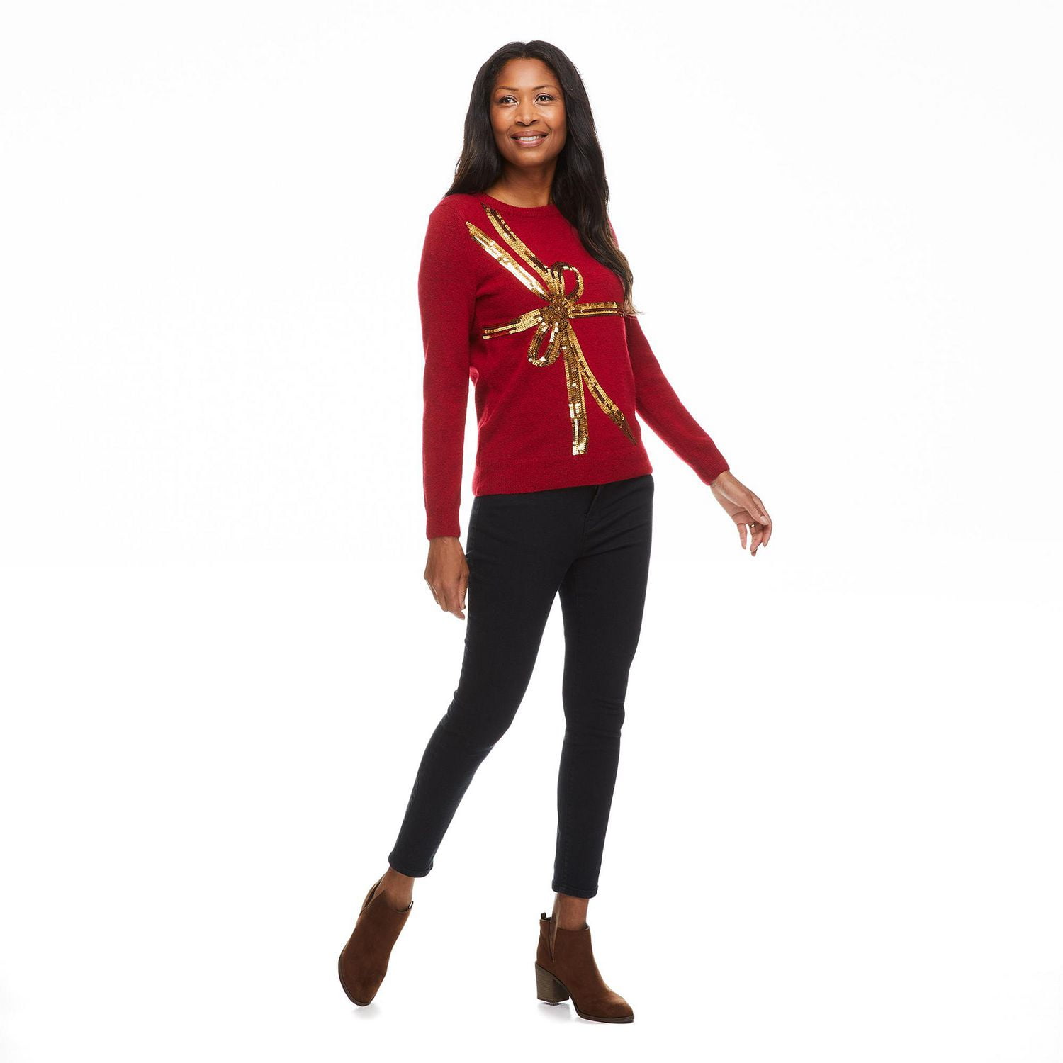 Christmas sweater womens store walmart