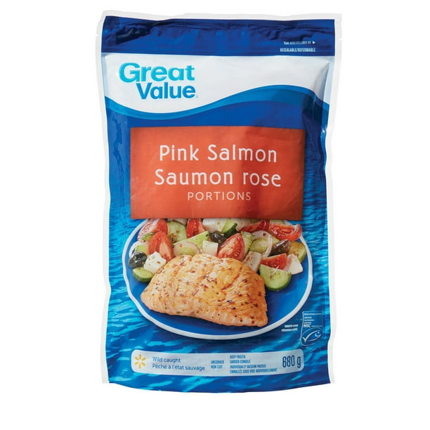 Saumon rose Great Value pêché à l'état sauvage, en portions