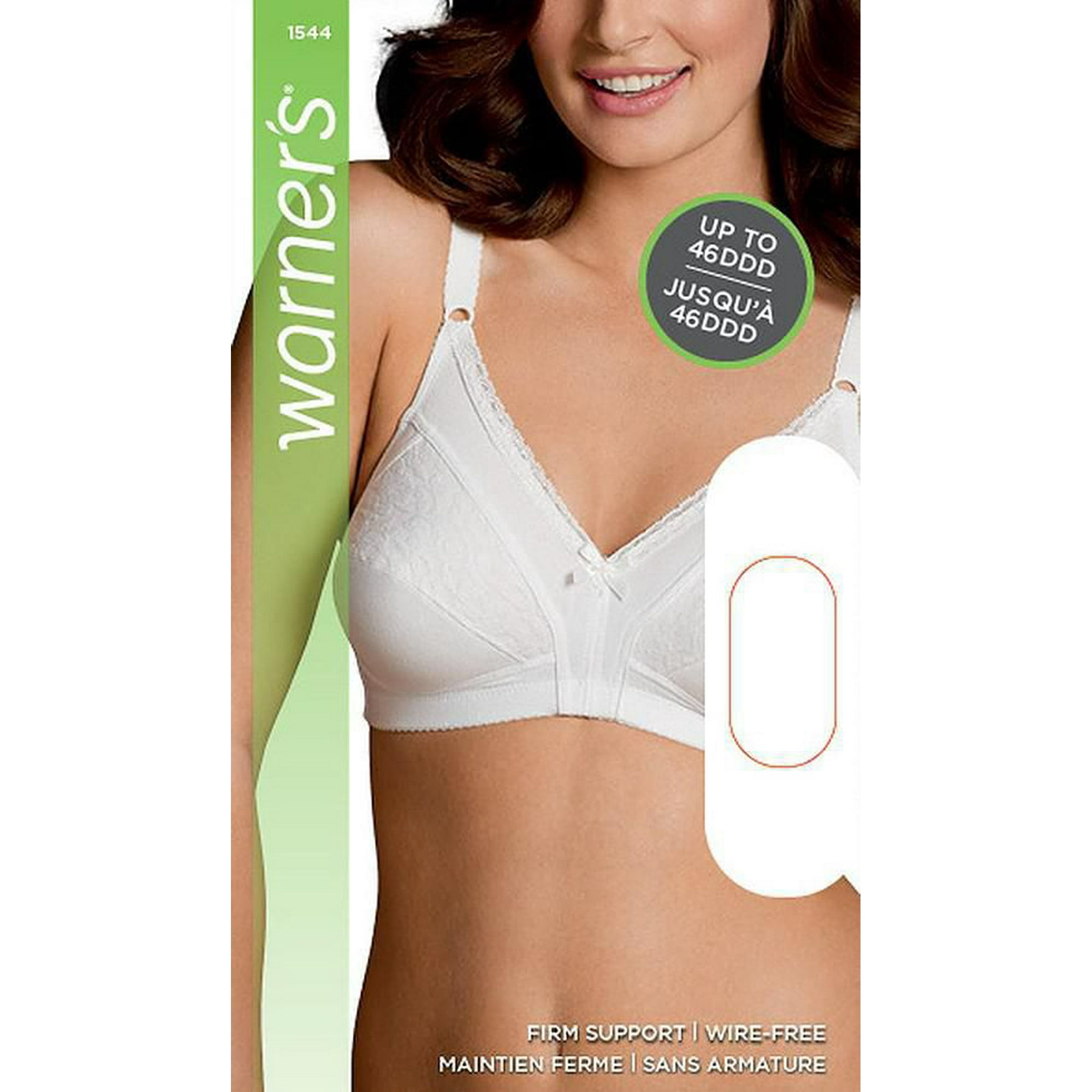 Plus Size Firm Support Wirefree Bra - White