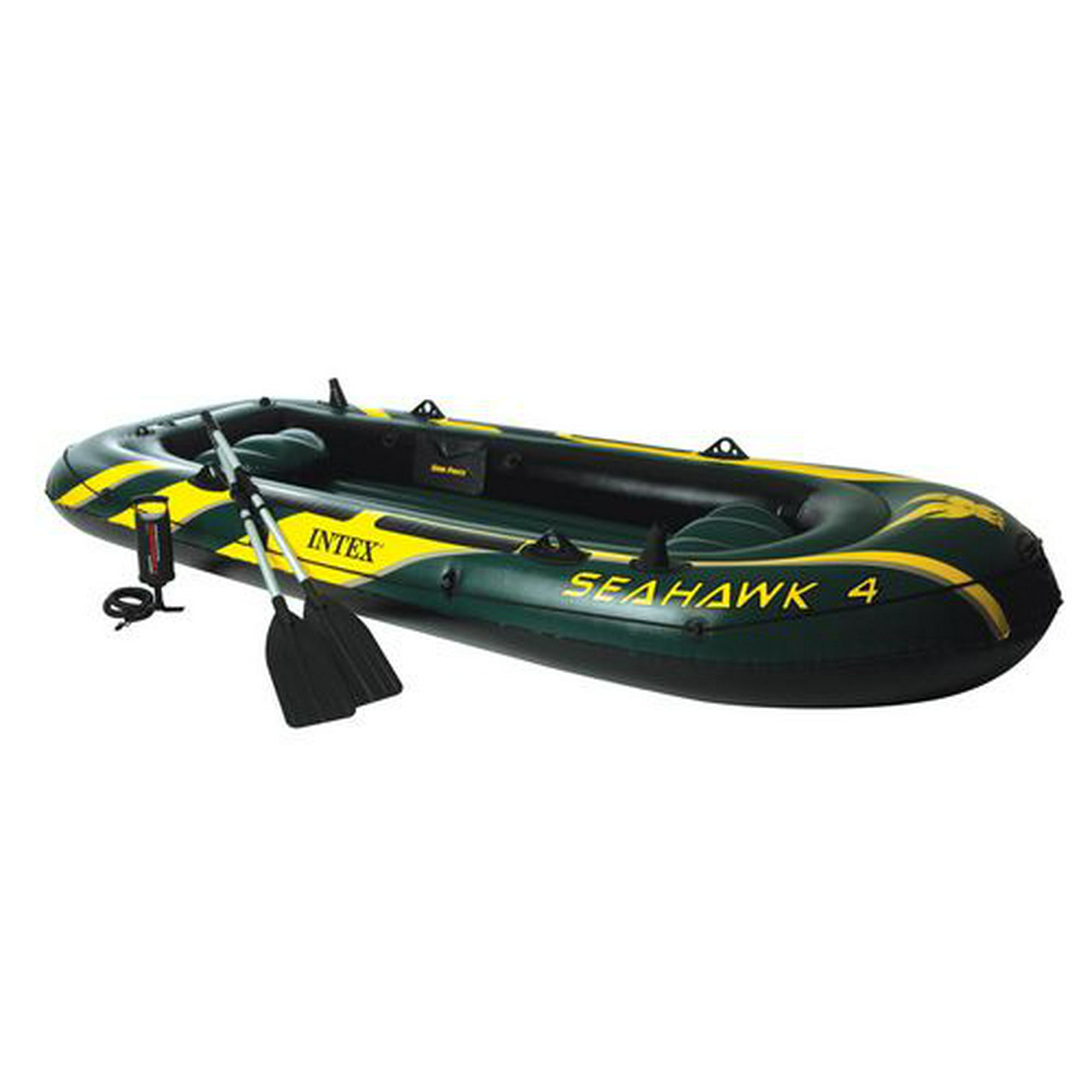 Intex Seahawk 4 Inflatable 4 Person Boat Raft Set with Oars & Air Pump (2  Pack) - Walmart.com