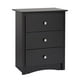 Prepac 23 in W x 29 in H x 16 in D Sonoma 3-Drawer Tall Nightstand - image 2 of 5