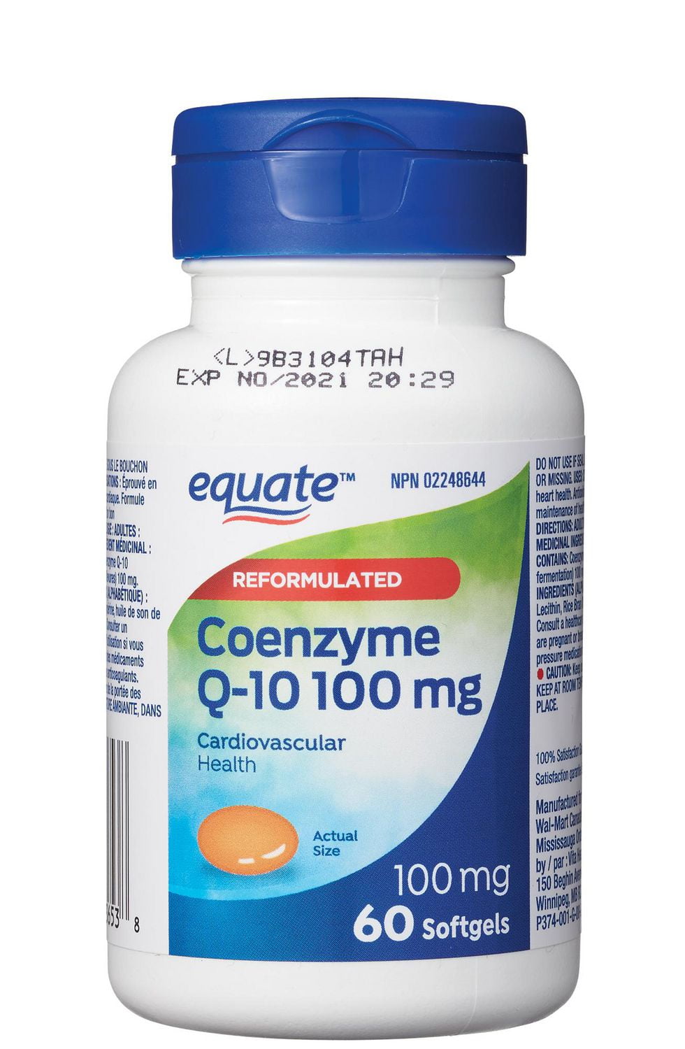 Equate Coenzyme Q10, 100mg Walmart Canada
