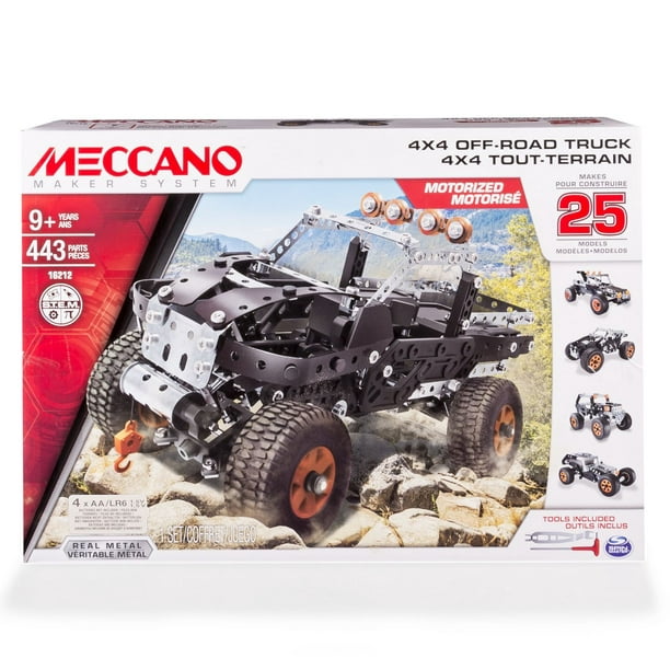 Coffret de jeu de 25 modèles 4x4 tout-terrain de Meccano