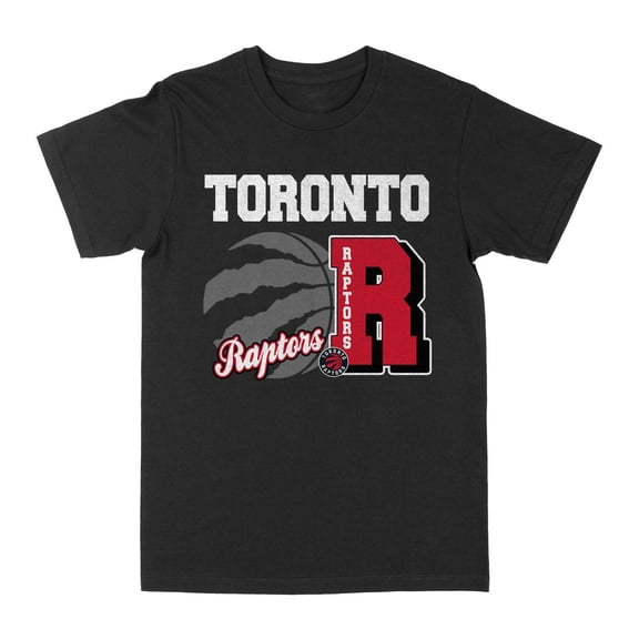 T-shirt noir avec logos vintage des Raptors de Toronto sous licence officielle NBA
