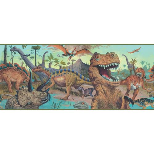 Papier Peint Bordure le monde des dinosaures