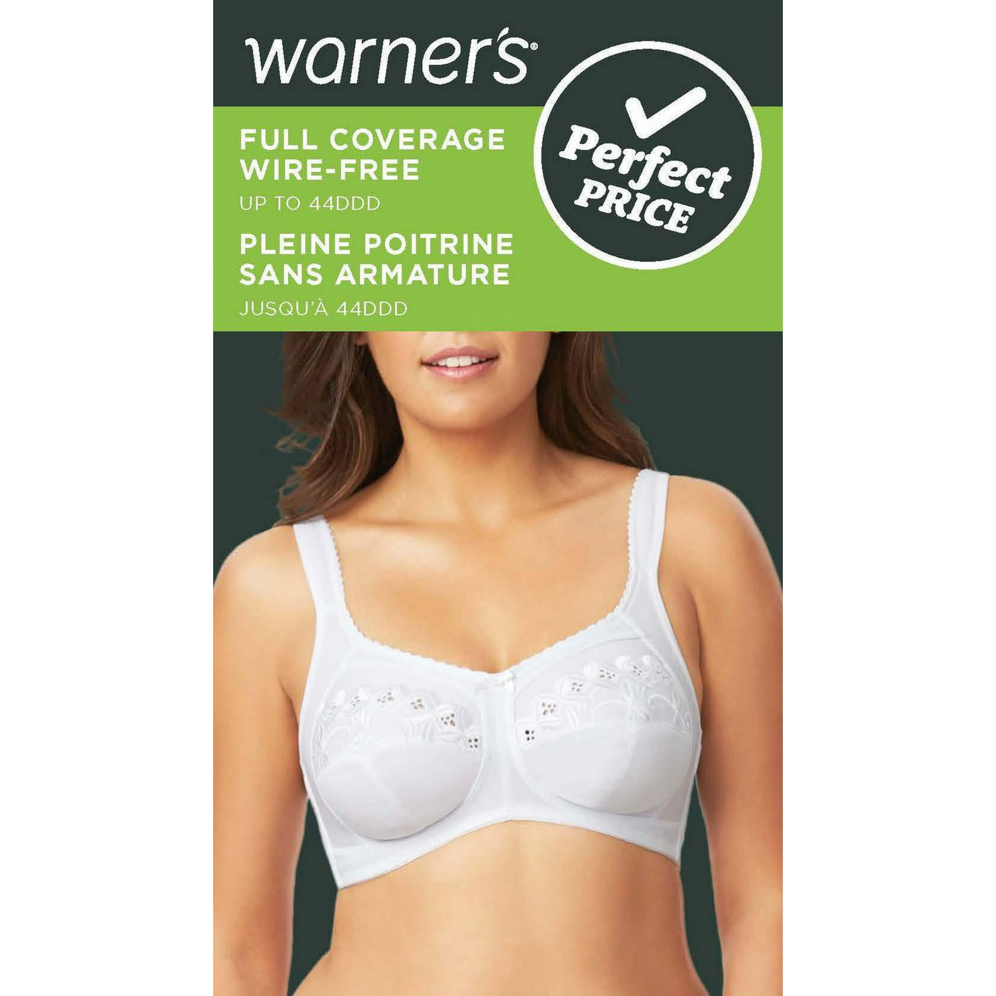 WARNERS WOMEN'S BLACK FULLY PADDED FULL COVERAGE BRA SIZE 36 D EXCEL COND