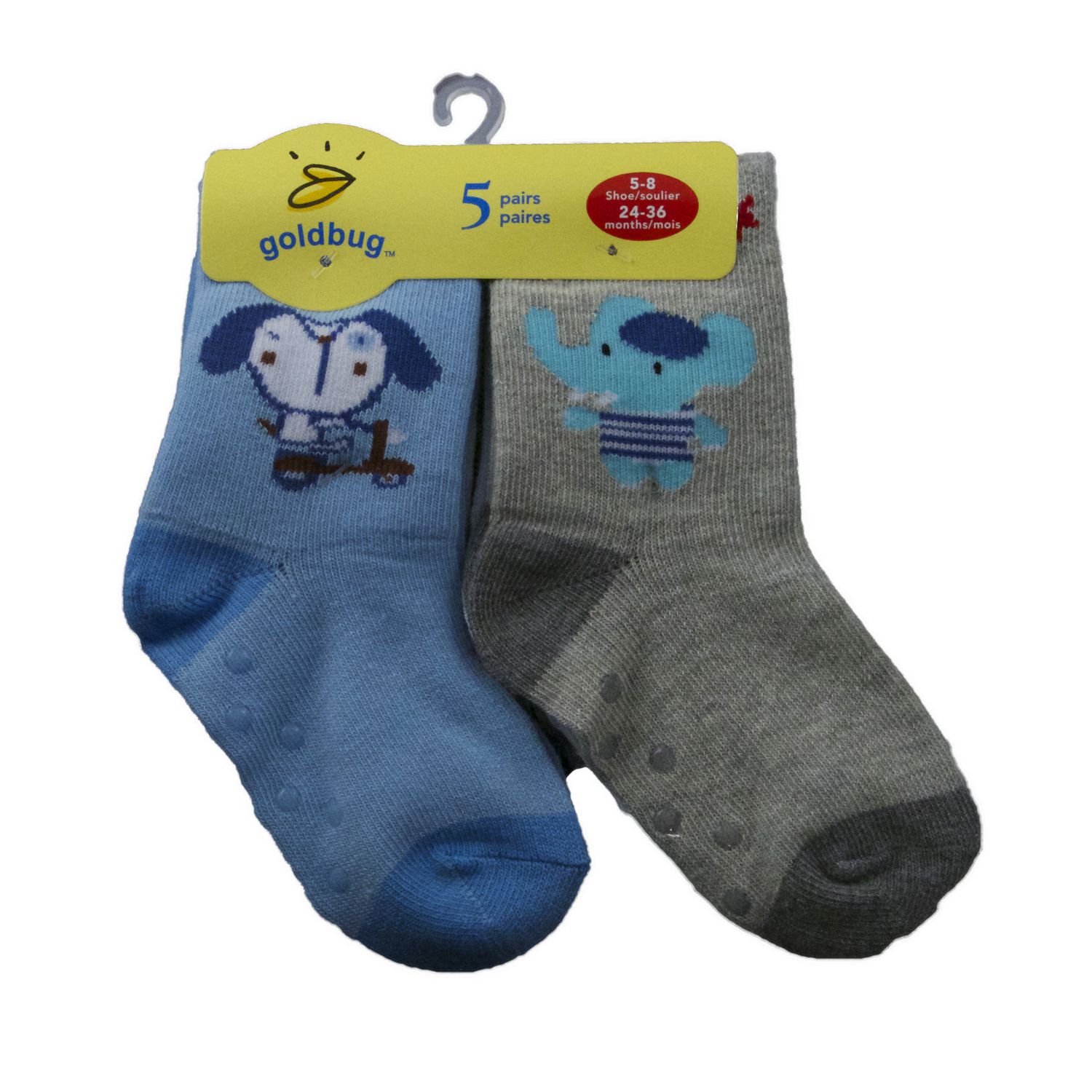 Goldbug Infant Gold Bug Boy's Non-Skid Crew Socks, 5 Pairs | Walmart Canada