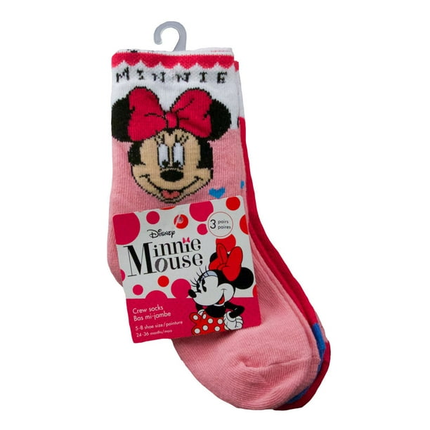 Disney Bas mi-jambe Minnie pour enfants, 3 paires