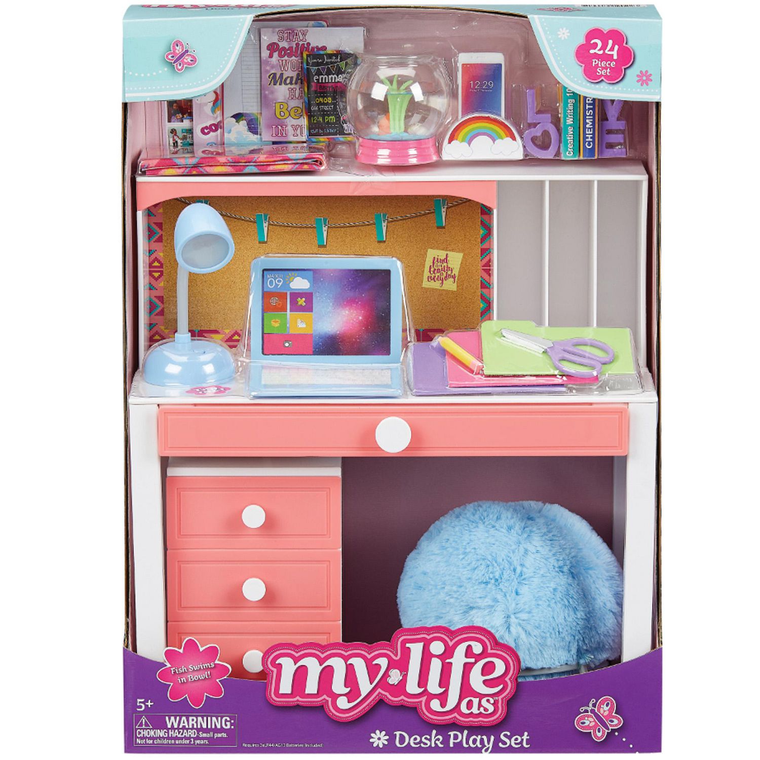 My Life As Modular Desk Play Set for 18” Dolls, For study sessions 