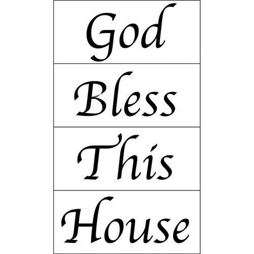 Applique snap ''god bless this house''