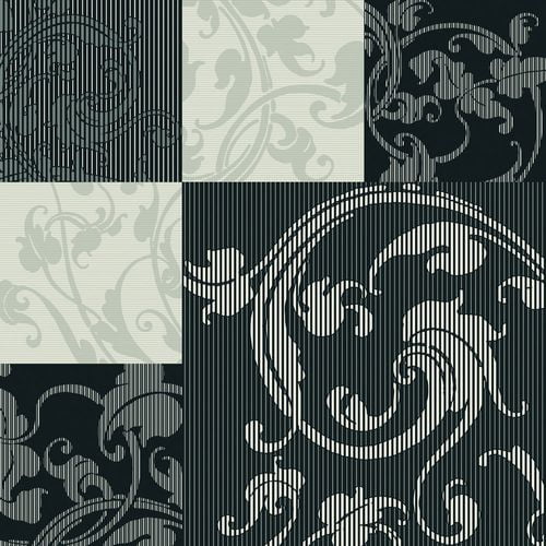 Papier Peint The wallpaper company 21 po - arabesque patch (black & white)
