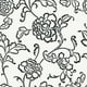 Papier Peint chrysanthèmes linéaires noir et blanc – image 1 sur 1