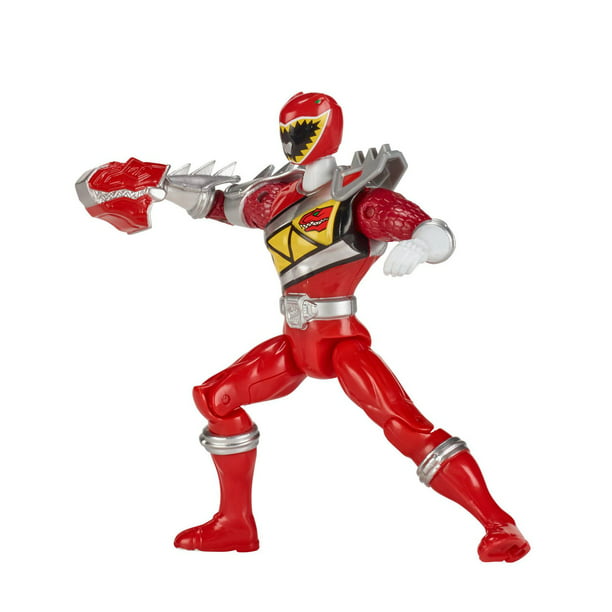 Figurine Power Rangers Dino Super Charge - Héros d'action Ranger rouge Dino Steel
