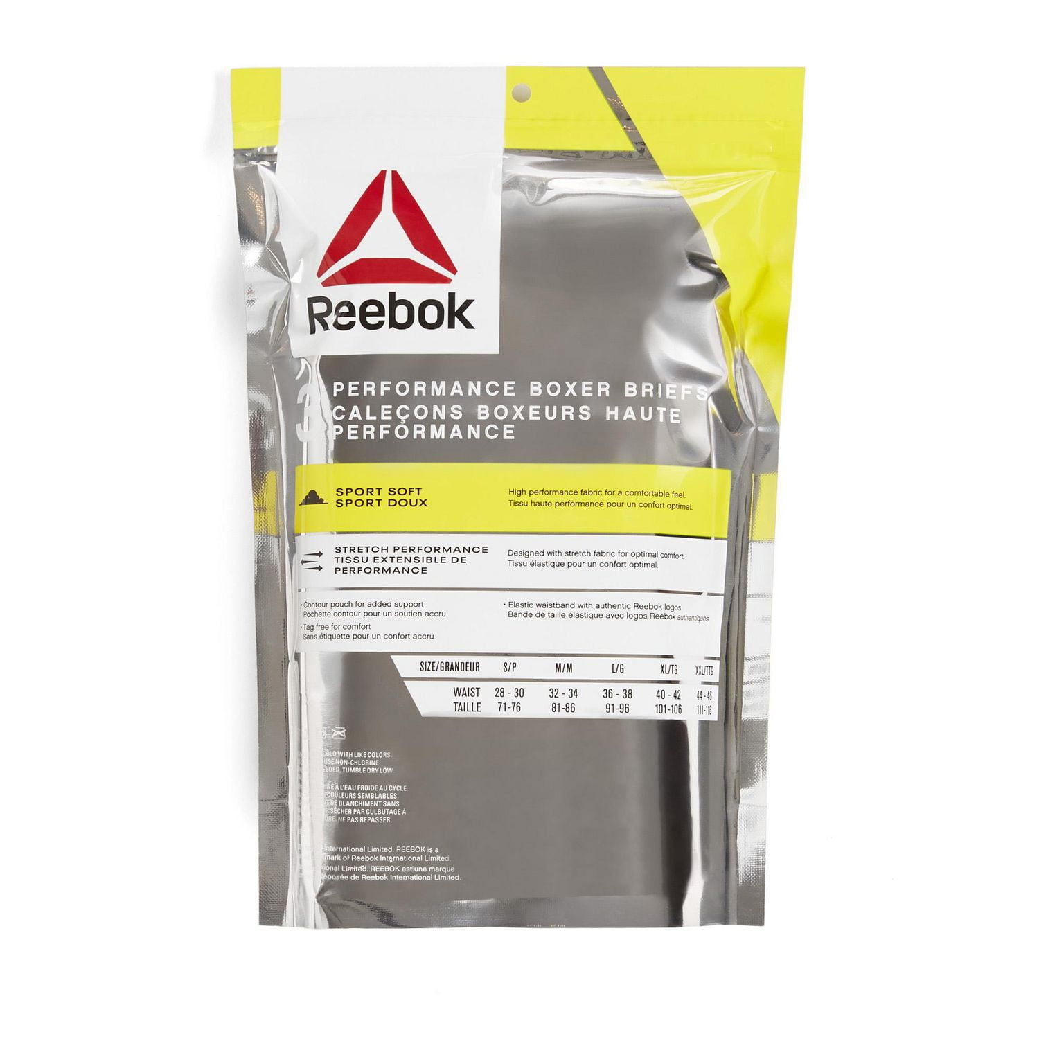 Reebok 3 Performance Boxer Briefs, Size S-XL