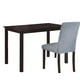 K-LIVING Ensemble de table à manger rectangulaire Dawn avec 4 chaises en gris – image 3 sur 4