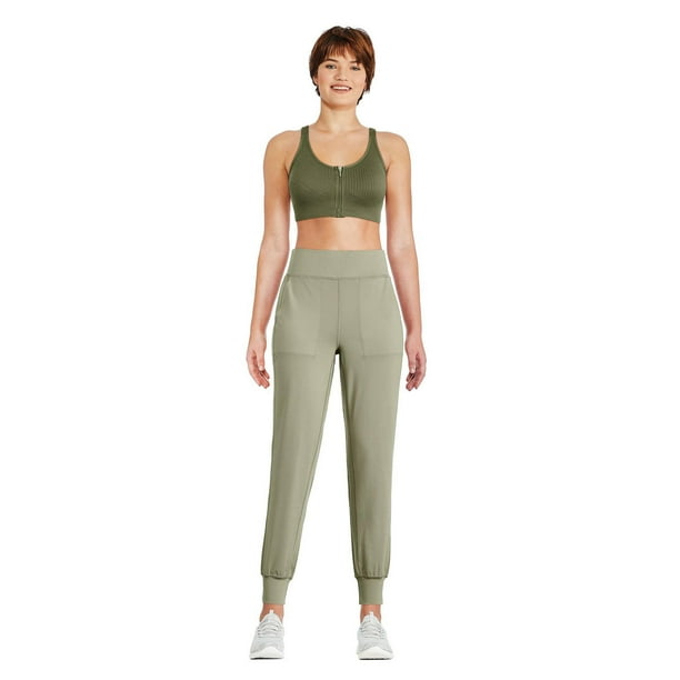 Reebok Womens Highrise Capri Compression Athletic Pants, Grey, Medium