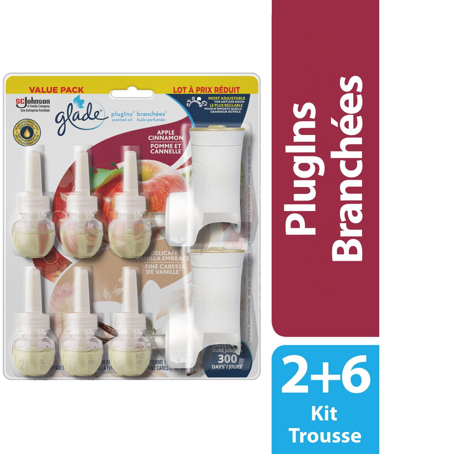 Glade PlugIn Scented Oil Air Freshener Value Pack, 2 Holders and 6