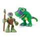 Figurines de 6,3 cm (2,5 po) Donatello préhistorique et T-Rex Half-Shell Heroes des Tortues Ninja – image 1 sur 2