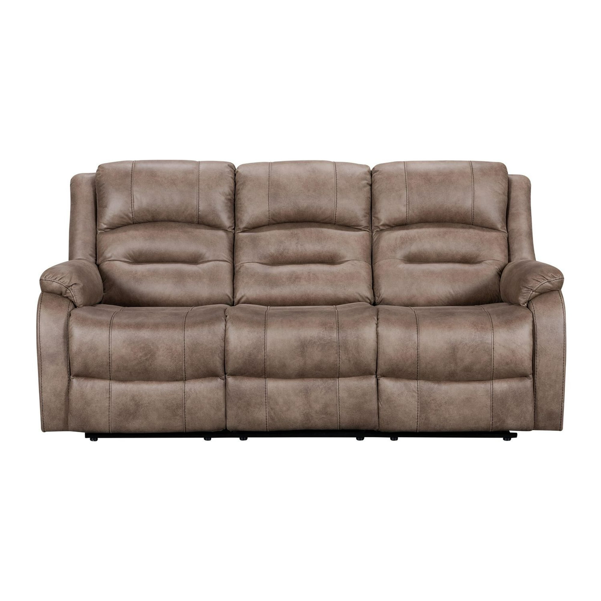 K-Living Larissa Recliner Sofa in Caramel Brown Palomino Fabric 