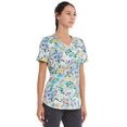 thumbnail image 4 of Scrubstar Women's Superbloom V-Neck Print Scrub Top ​, 4 of 5