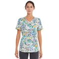 thumbnail image 1 of Scrubstar Women's Superbloom V-Neck Print Scrub Top ​, 1 of 5