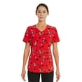 thumbnail image 1 of Scrubstar Women's Calling Canada V-Neck Print Scrub Top ​, 1 of 5