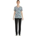 thumbnail image 2 of Scrubstar Women's Painterly Cheetah V-Neck Print Scrub Top ​, 2 of 5