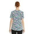 thumbnail image 5 of Scrubstar Women's Painterly Cheetah V-Neck Print Scrub Top ​, 5 of 5