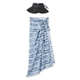 thumbnail image 1 of Madden NYC Women's Straw Visor and Pareo 2-Piece Set, 1 of 2