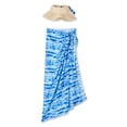 thumbnail image 1 of Madden NYC Women's Straw Visor and Pareo 2-Piece Set, 1 of 2
