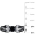 thumbnail image 3 of Asteria 1 Carat T.W. Black and White Diamond Sterling Silver Loop Style Engagement Ring, 3 of 4