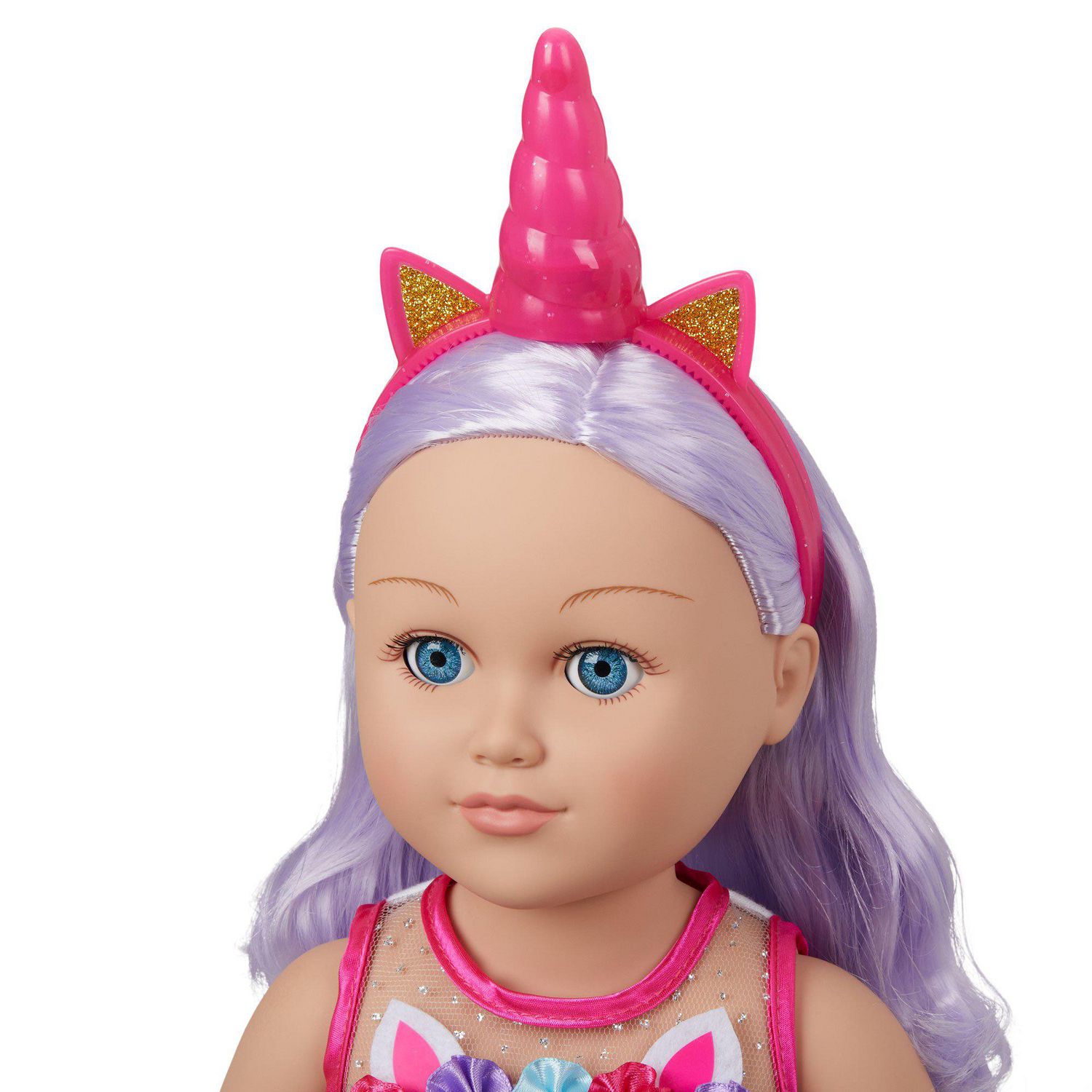 My Life As Amora Poseable 18-Inch Doll, Pink Hair, Purple Eyes