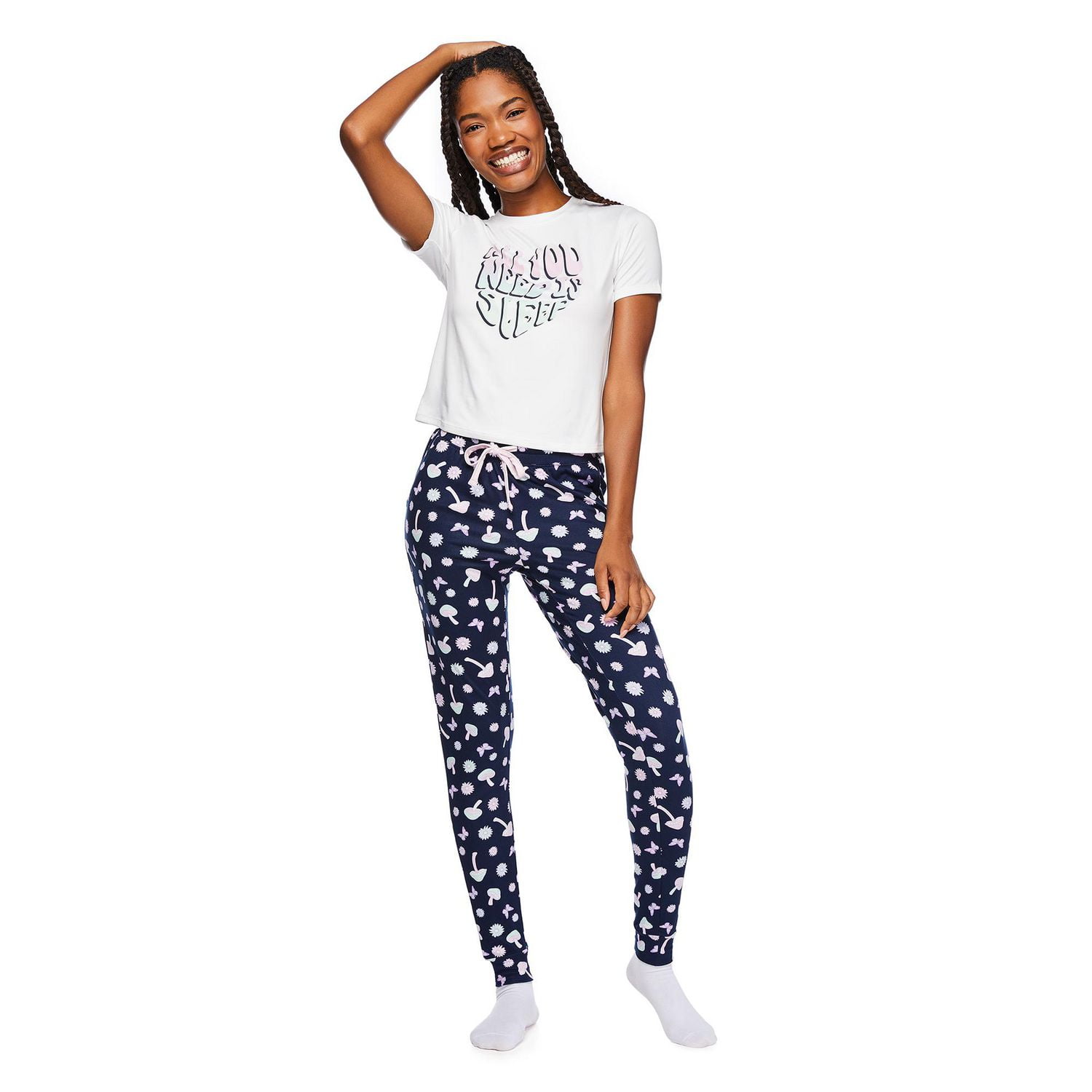 No Boundaries Women's Pajama 2-Piece Set