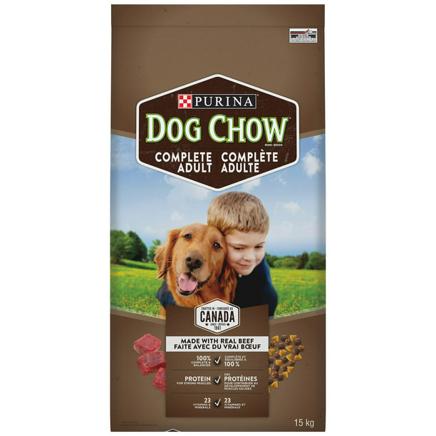 Dog Chow Nourriture pour Chiens avec du Vrai Bœuf