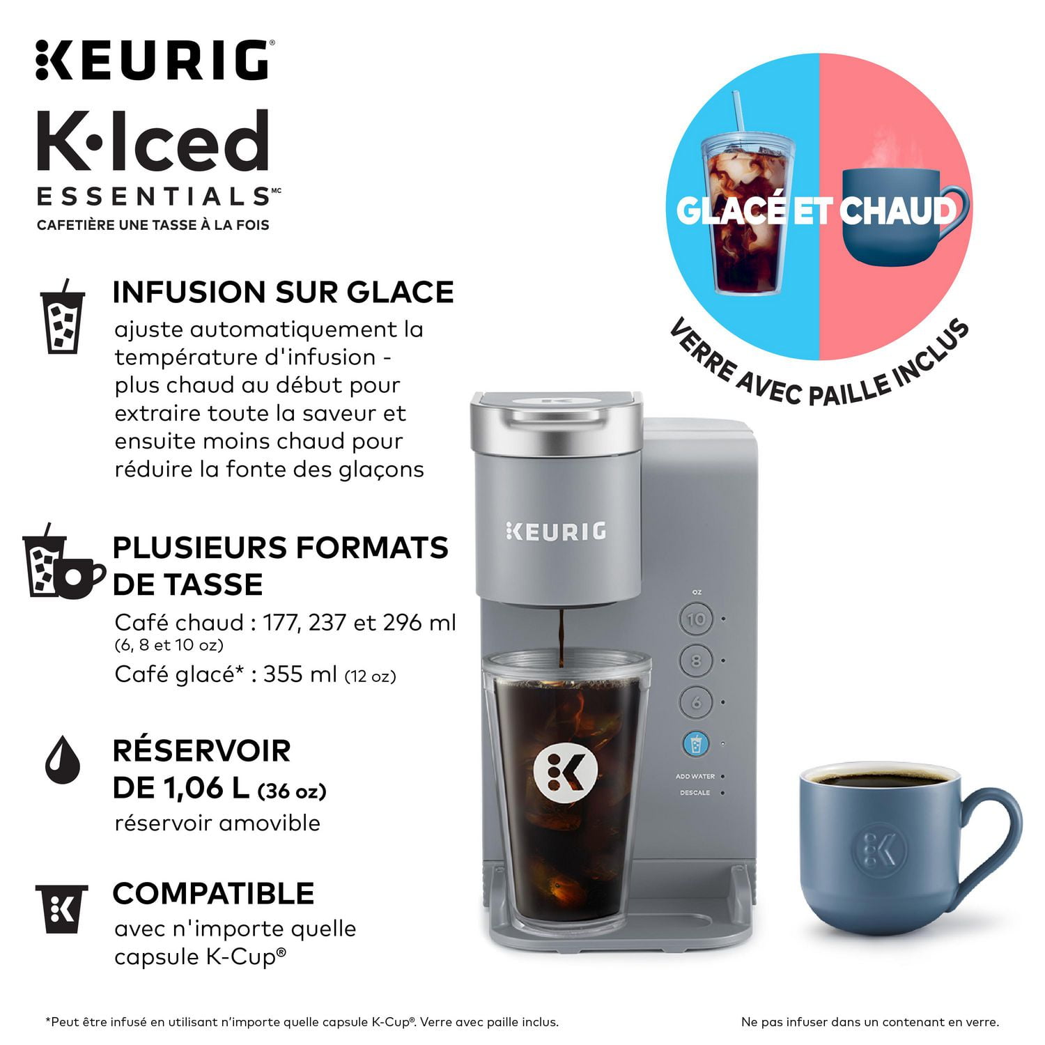 Keurig K Iced Essentials Single Serve Coffee Maker Walmart