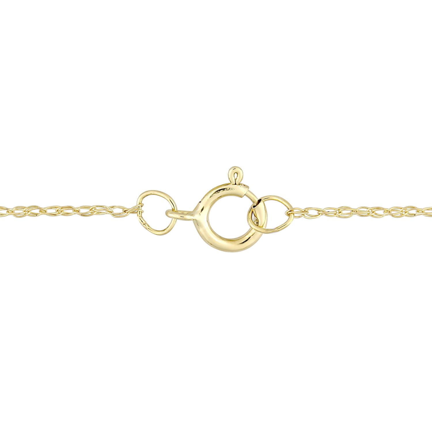 Tangelo 1 Carat T.G.W. Garnet and Diamond-Accent 10K Yellow Gold Swirl Necklace, 17"