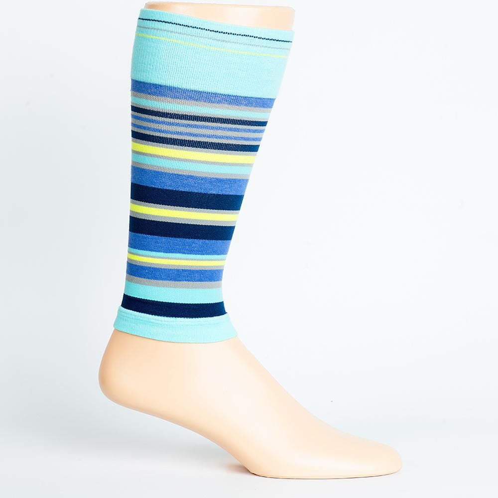 Dr. Johnny's Stripe Navy + Teal Cotton Compression Sleeve