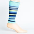 thumbnail image 1 of Dr. Johnny's Stripe Navy + Teal Cotton Compression Sleeve, 1 of 3