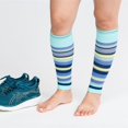 thumbnail image 3 of Stripe Navy + Teal Cotton Compression Sleeve, 3 of 3