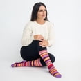 thumbnail image 2 of Dr. Johnny's Stripe Purple + Orange Cotton Compression Socks, 2 of 4