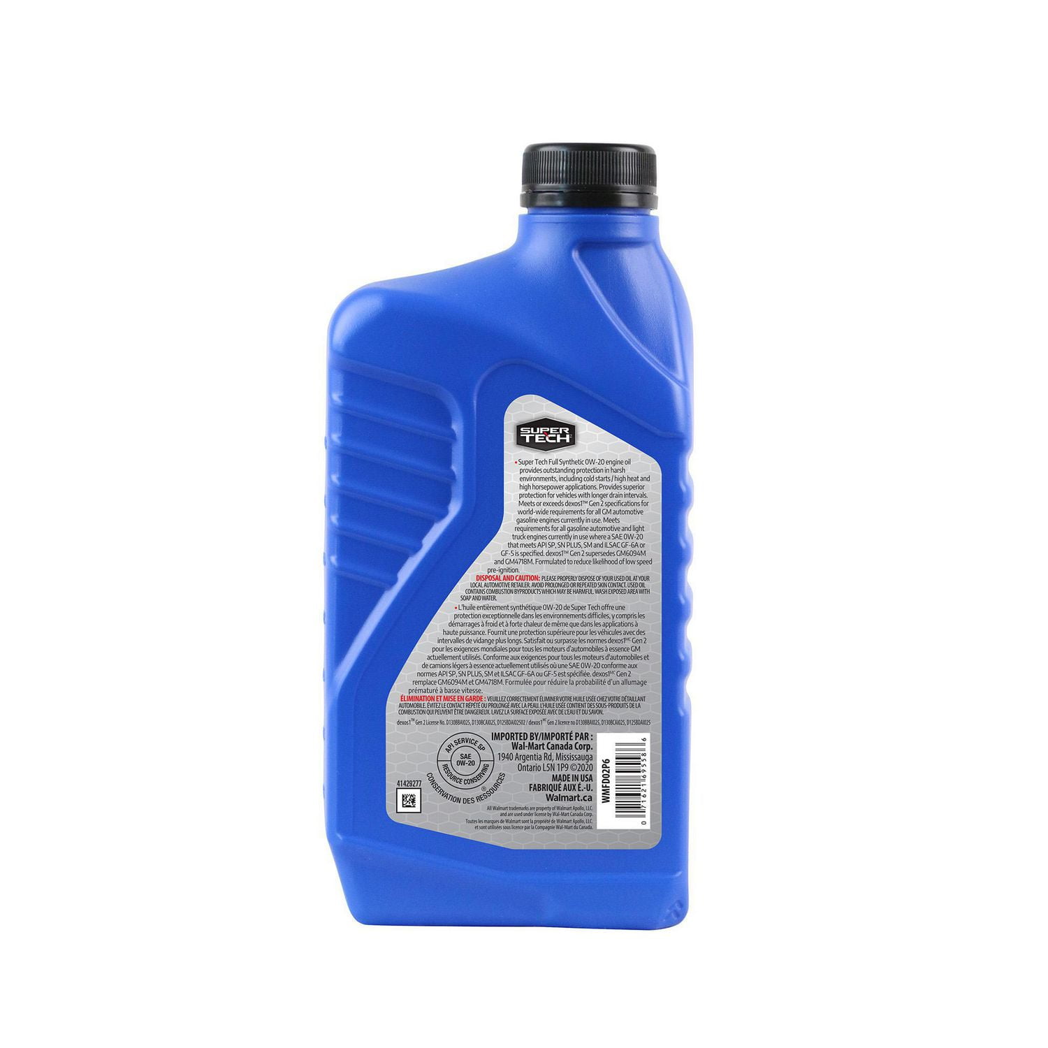 Super Tech Full Synthetic 0W20 Motor Oil | Walmart Canada