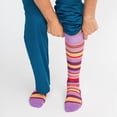thumbnail image 3 of Dr. Johnny's Stripe Purple + Orange Cotton Compression Socks, 3 of 4
