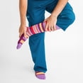 thumbnail image 4 of Dr. Johnny's Stripe Purple + Orange Cotton Compression Socks, 4 of 4