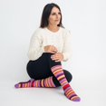 thumbnail image 2 of Dr. Johnny's Stripe Purple + Orange Cotton Compression Socks, 2 of 4