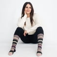 thumbnail image 2 of Dr. Johnny's Stripe Black + Pink Cotton Compression Socks, 2 of 4