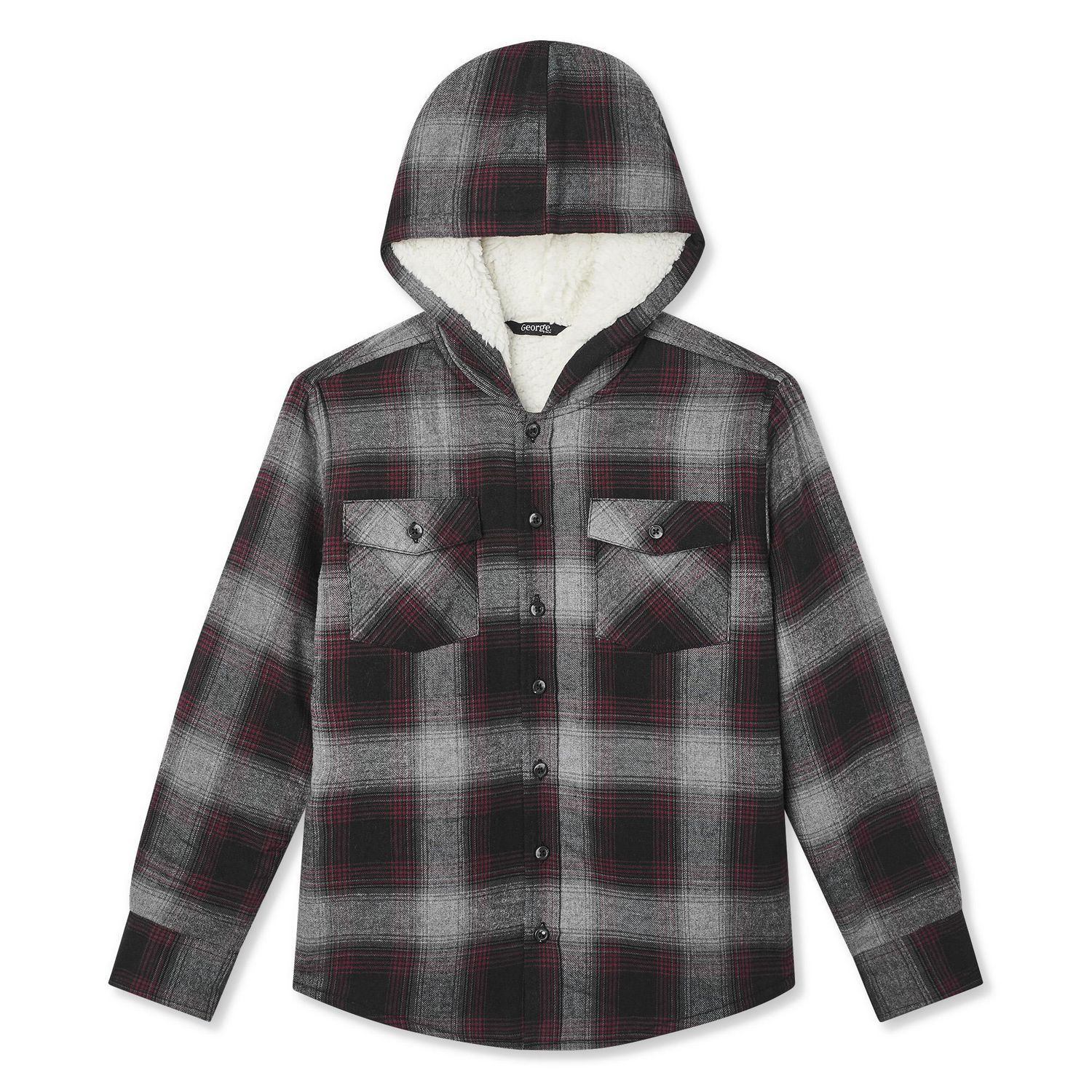 George Boys' Sherpa Lined Flannel Shirt | Walmart Canada