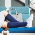 thumbnail image 3 of Dr. Johnny's Solid Navy Cotton Compression Socks, 3 of 3