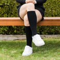 thumbnail image 2 of Dr. Johnny's Solid Black Cotton Compression Socks, 2 of 3