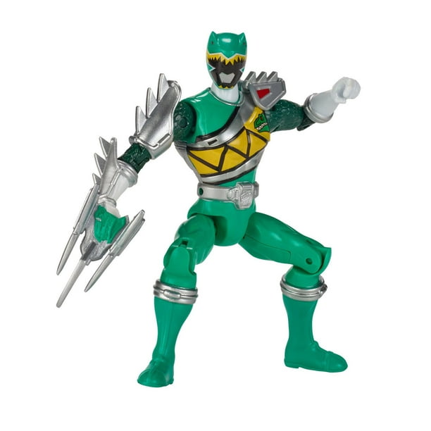 Figurine Power Rangers Dino Super Charge - Héros d'action Ranger vert Dino Steel