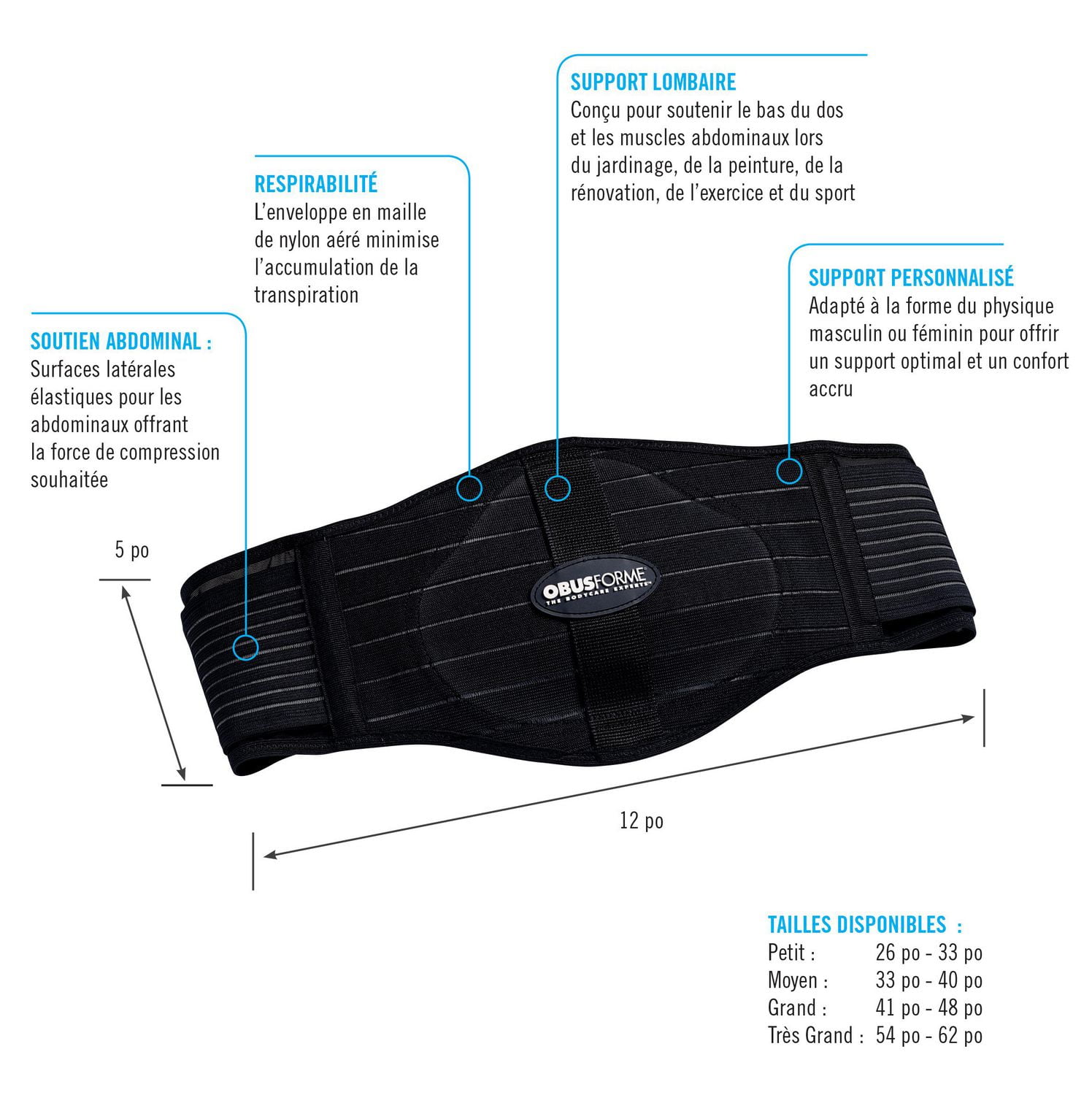 Male Back Belt Large